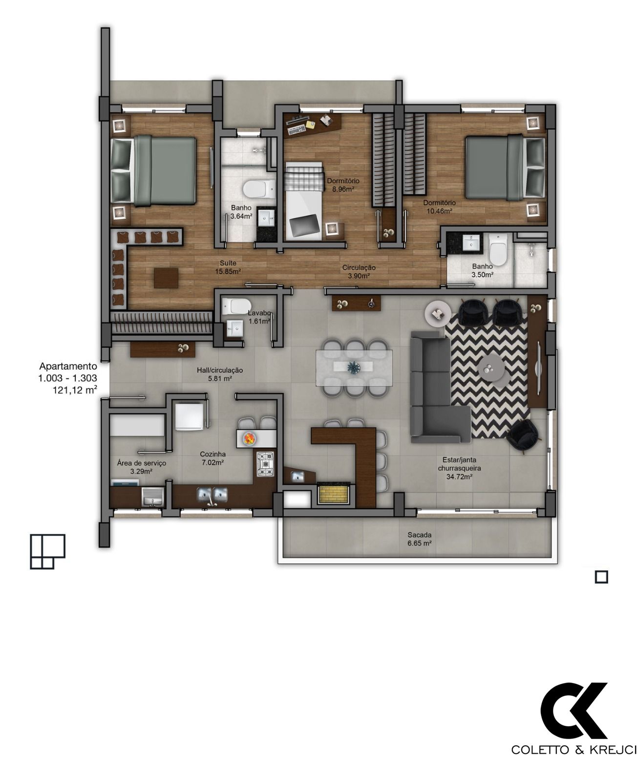 Apartamento à venda com 3 quartos, 121m² - Foto 16