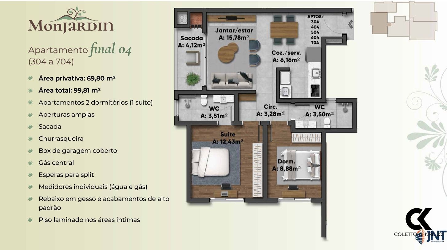Apartamento, 2 quartos, 69 m² - Foto 7