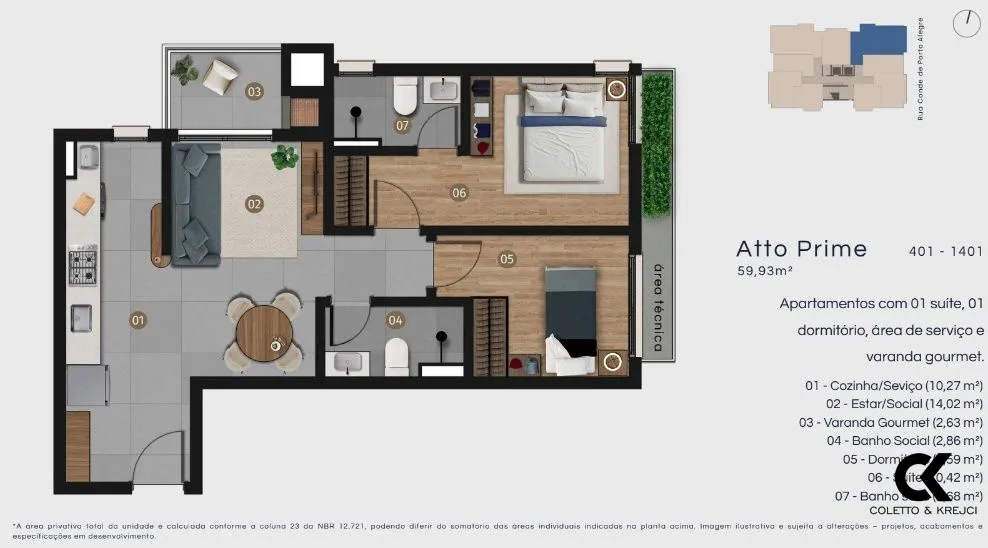 Apartamento, 2 quartos, 59 m² - Foto 13
