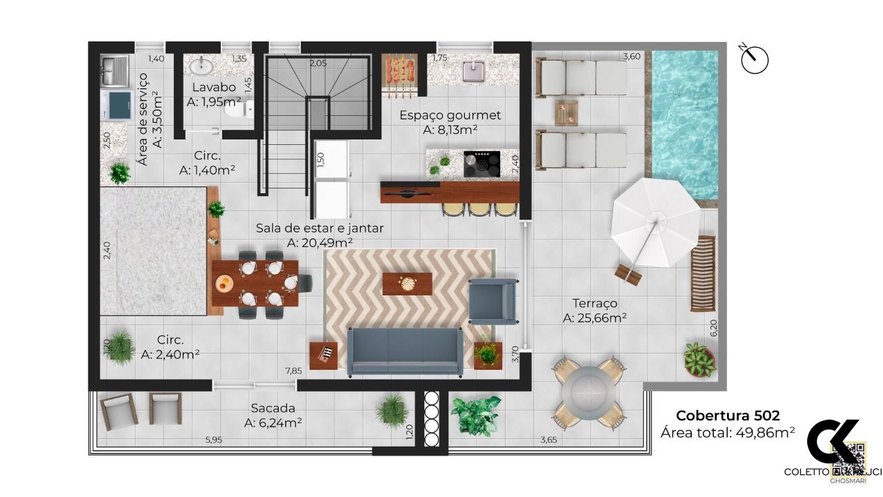 Cobertura à venda com 3 quartos, 139m² - Foto 4