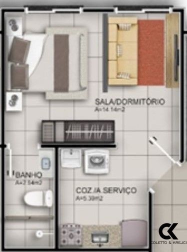 Apartamento à venda, 26m² - Foto 7