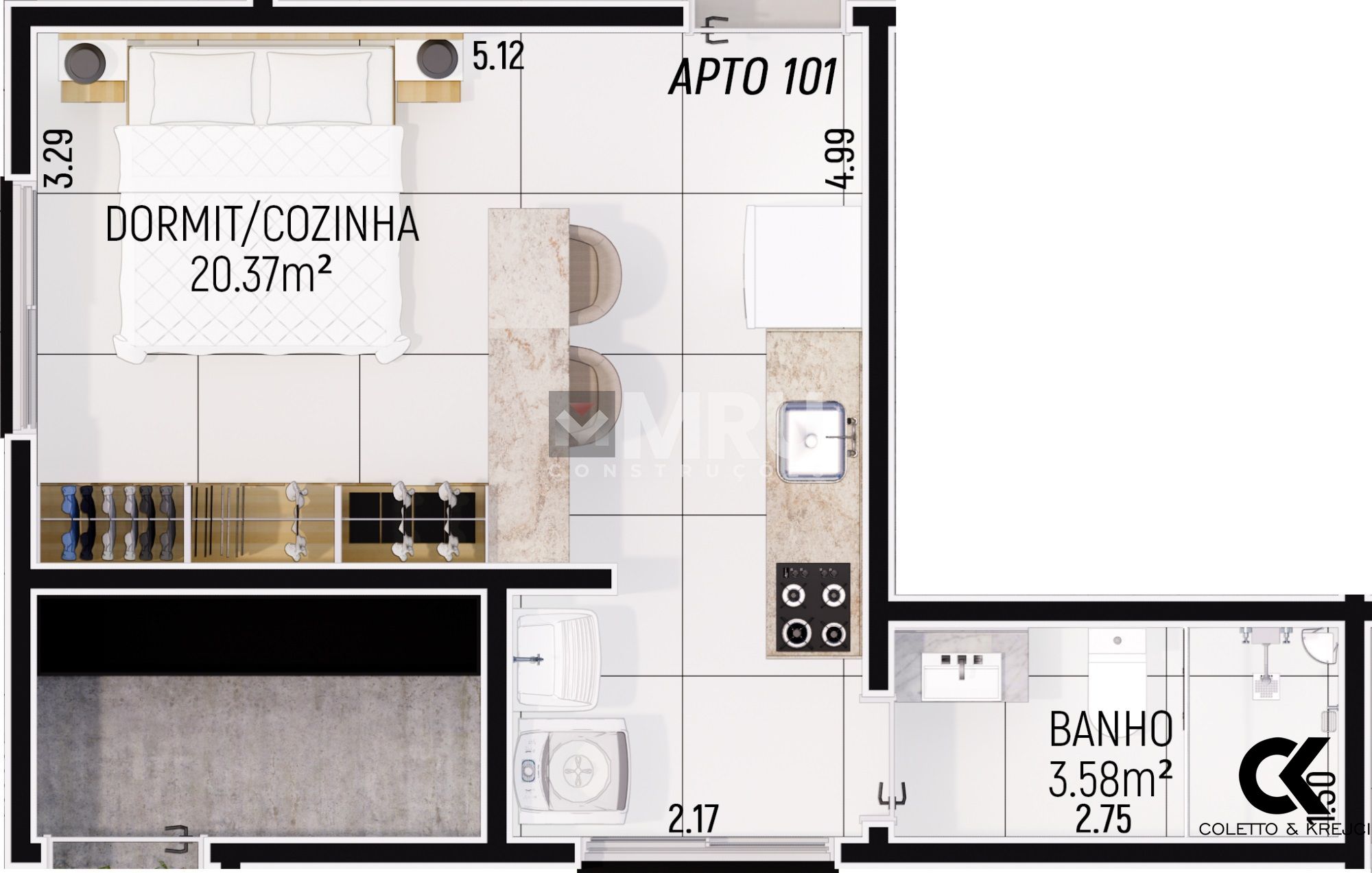 Apartamento, 1 quarto, 29 m² - Foto 10