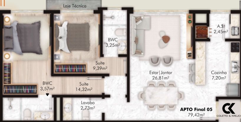 Apartamento, 2 quartos, 79 m² - Foto 24