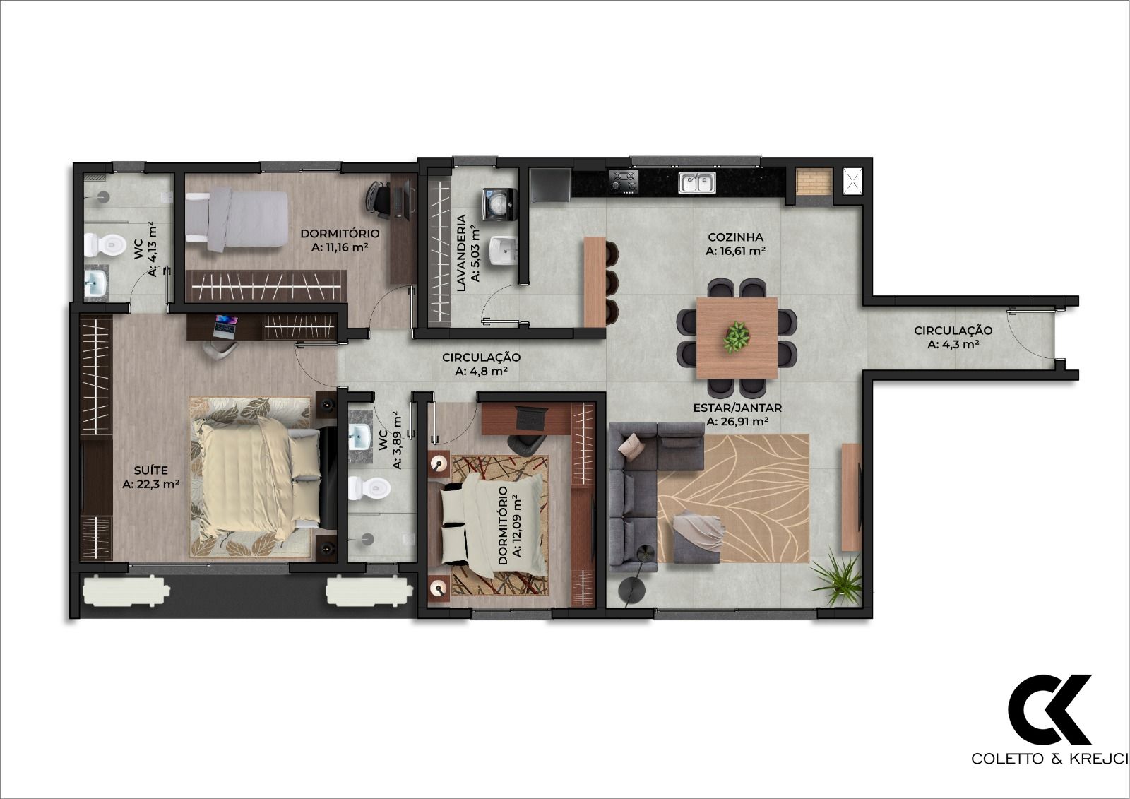 Apartamento à venda com 3 quartos, 155m² - Foto 5