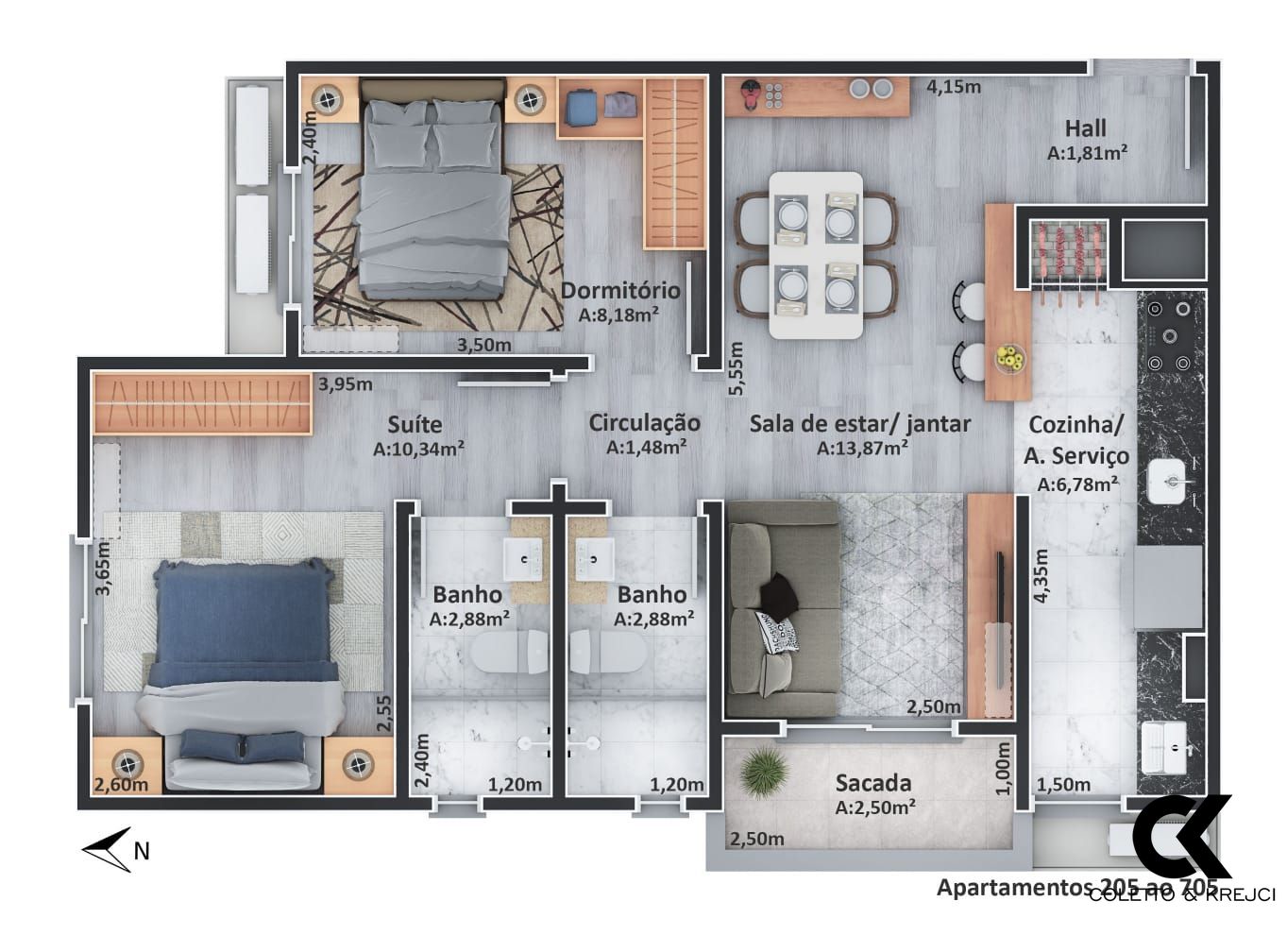 Apartamento, 2 quartos, 60 m² - Foto 9