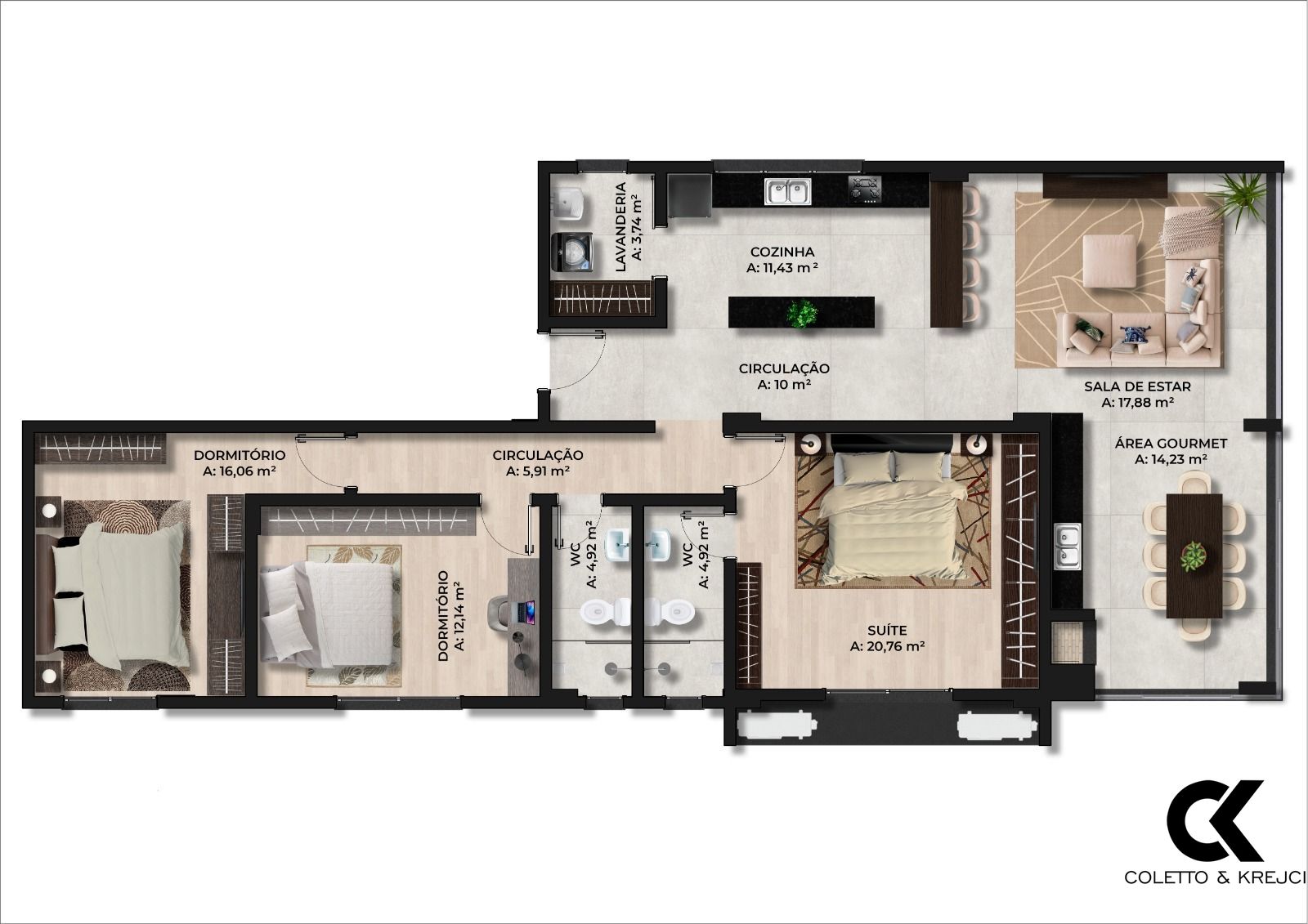 Apartamento, 3 quartos, 140 m² - Foto 4