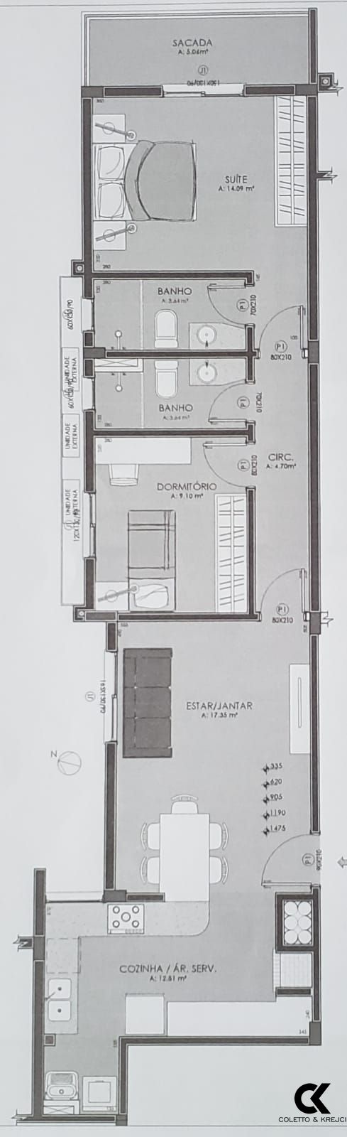 Apartamento à venda com 2 quartos, 91m² - Foto 3