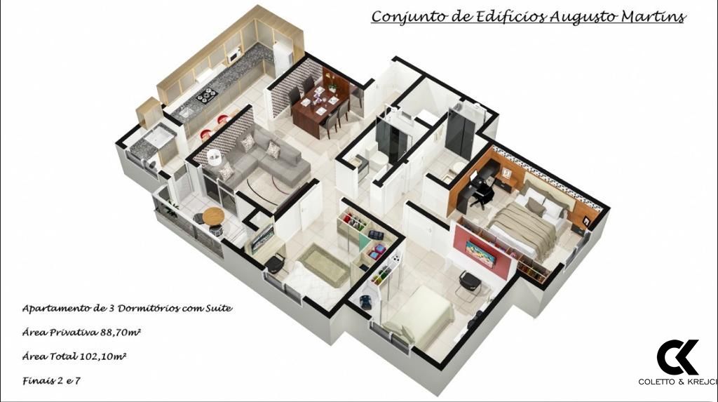 Apartamento à venda com 3 quartos, 87m² - Foto 7