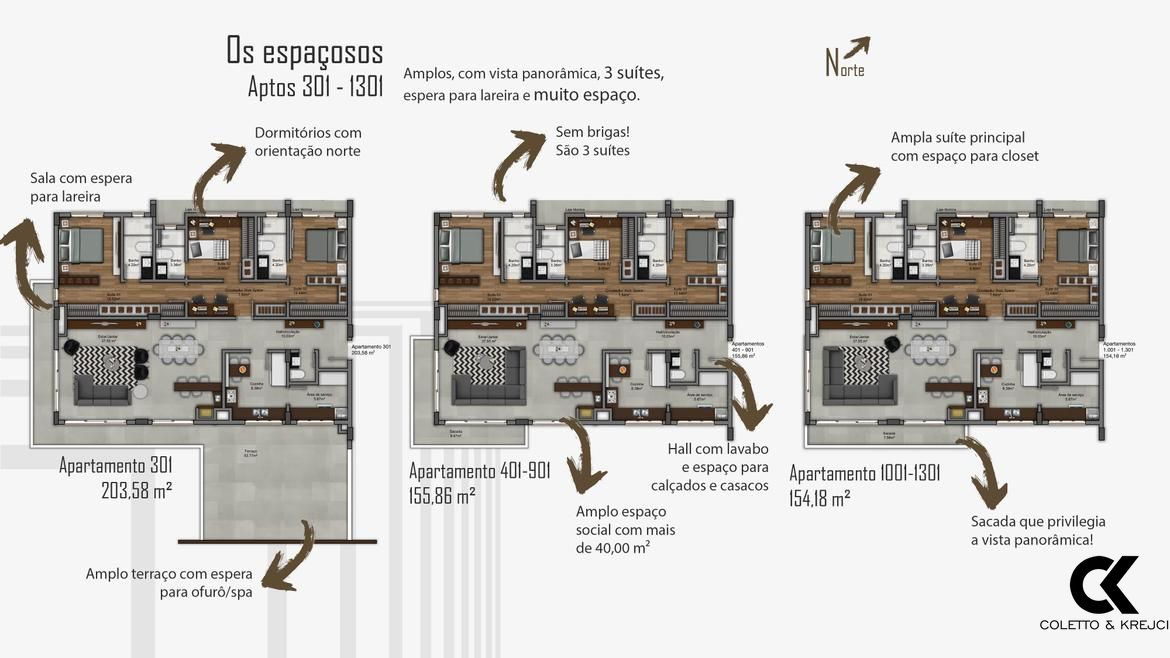 Apartamento à venda com 3 quartos, 203m² - Foto 4