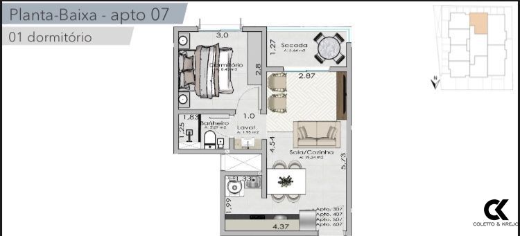 Apartamento à venda com 2 quartos, 67m² - Foto 5