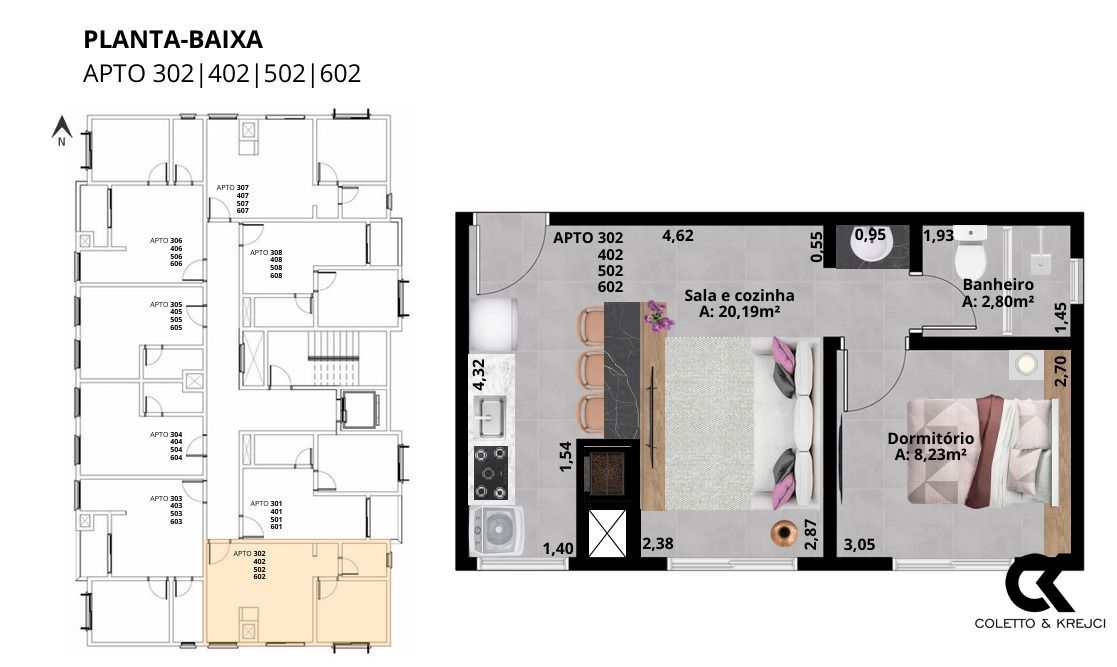 Apartamento, 1 quarto, 37 m² - Foto 7