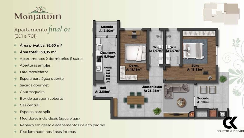 Apartamento, 2 quartos, 92 m² - Foto 13