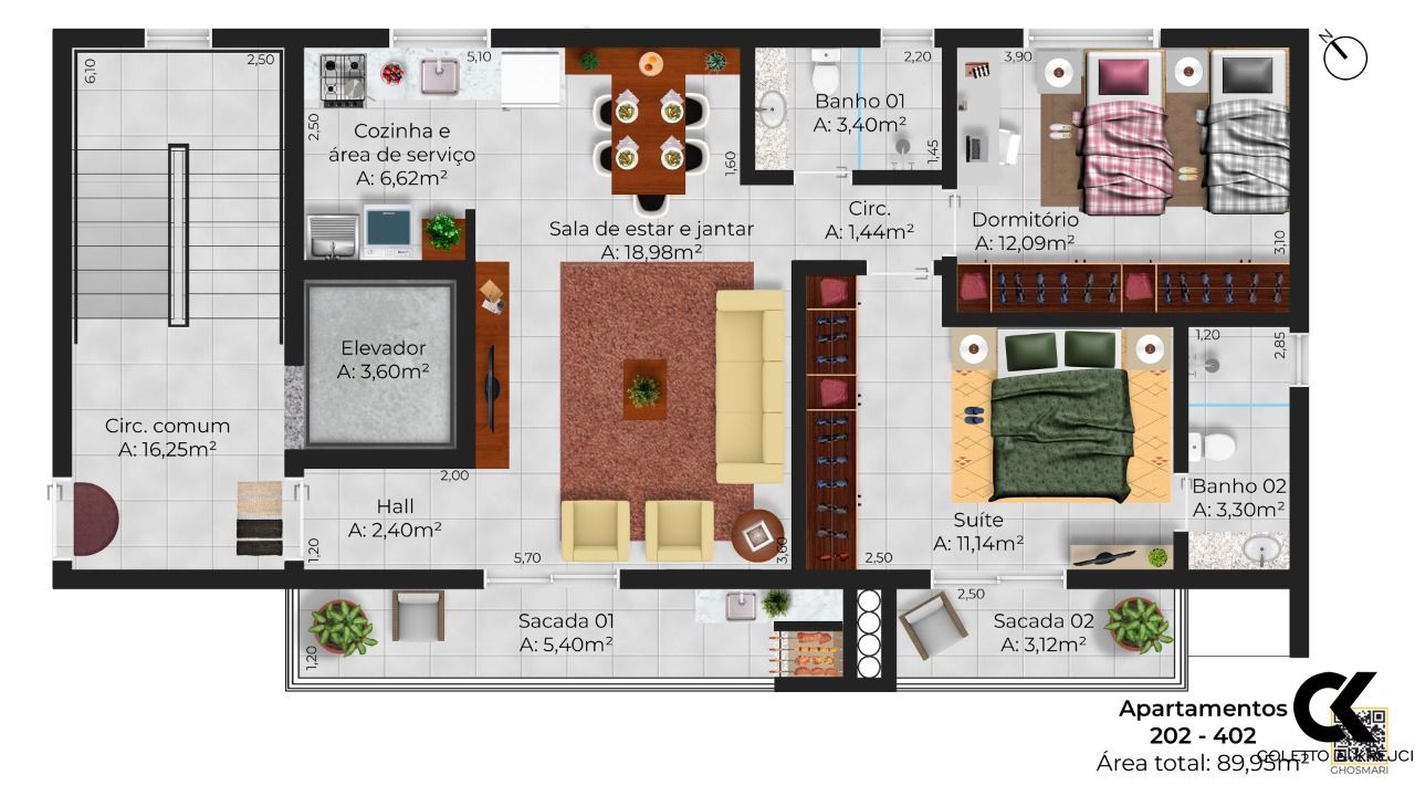 Apartamento, 2 quartos, 89 m² - Foto 6