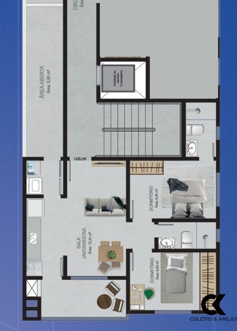 Apartamento à venda com 2 quartos, 72m² - Foto 1