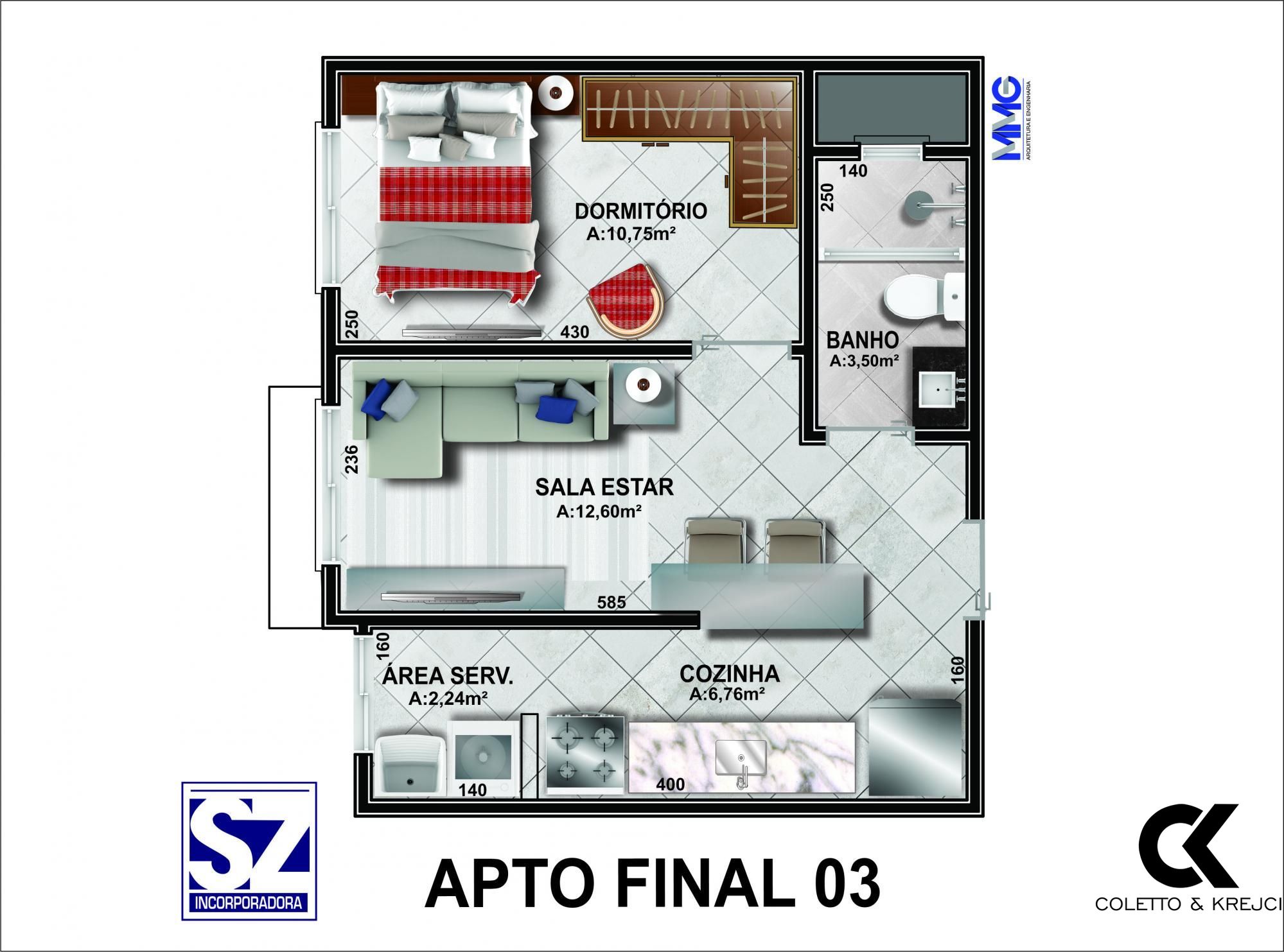 Apartamento à venda com 1 quarto, 42m² - Foto 6