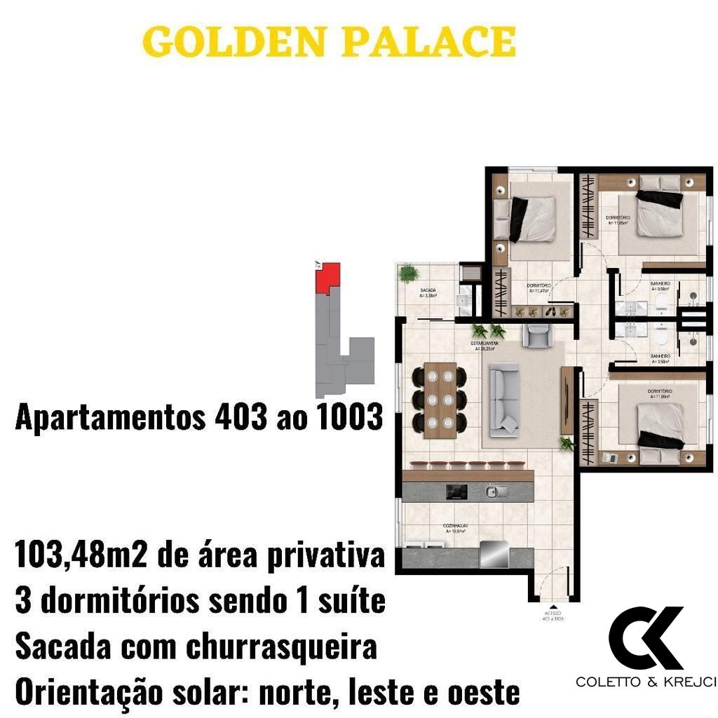 Apartamento à venda com 3 quartos, 103m² - Foto 6