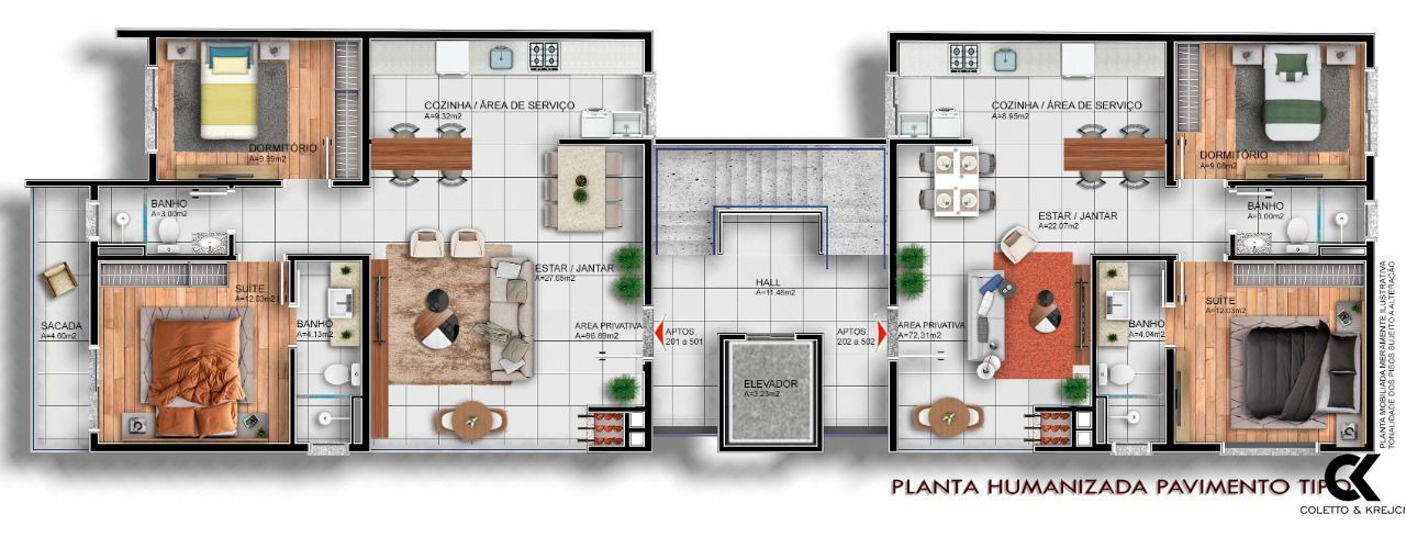 Apartamento à venda com 2 quartos, 72m² - Foto 8