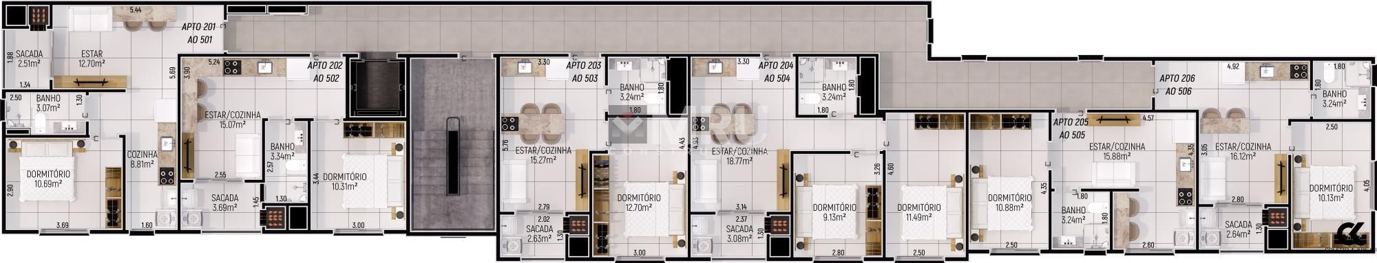 Apartamento à venda com 1 quarto, 34m² - Foto 2