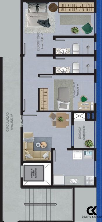 Apartamento à venda com 2 quartos, 63m² - Foto 1