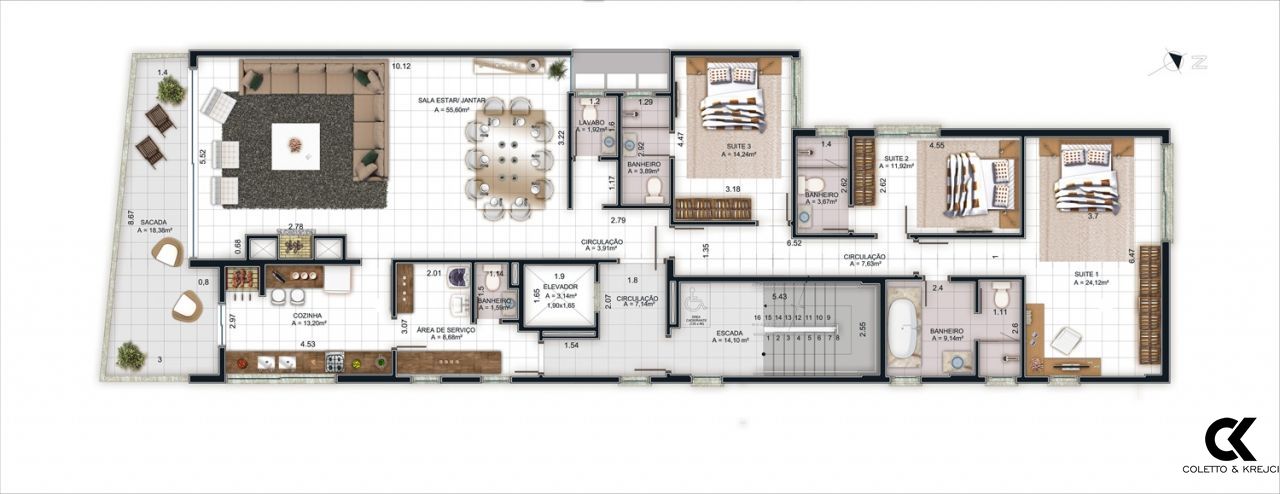 Apartamento à venda com 3 quartos, 211m² - Foto 17