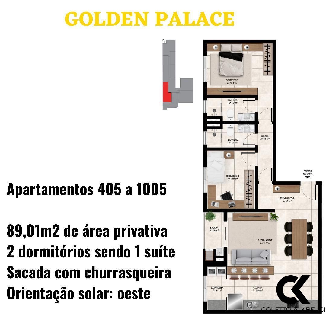 Apartamento à venda com 2 quartos, 89m² - Foto 5