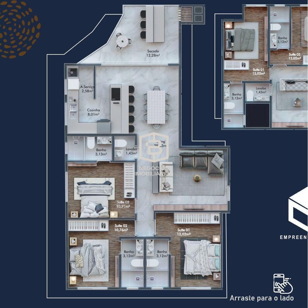 Apartamento à venda com 3 quartos, 110m² - Foto 11