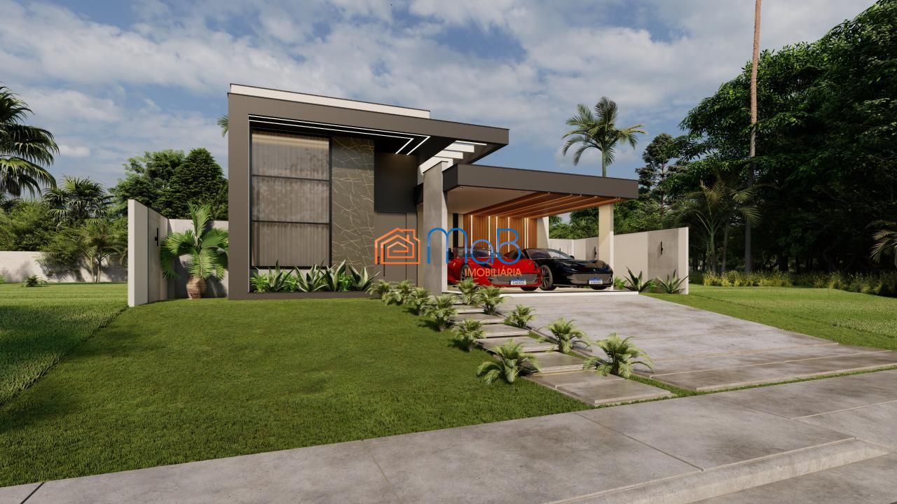 Casa linear com 4 suítes e área de lazer completa à venda no