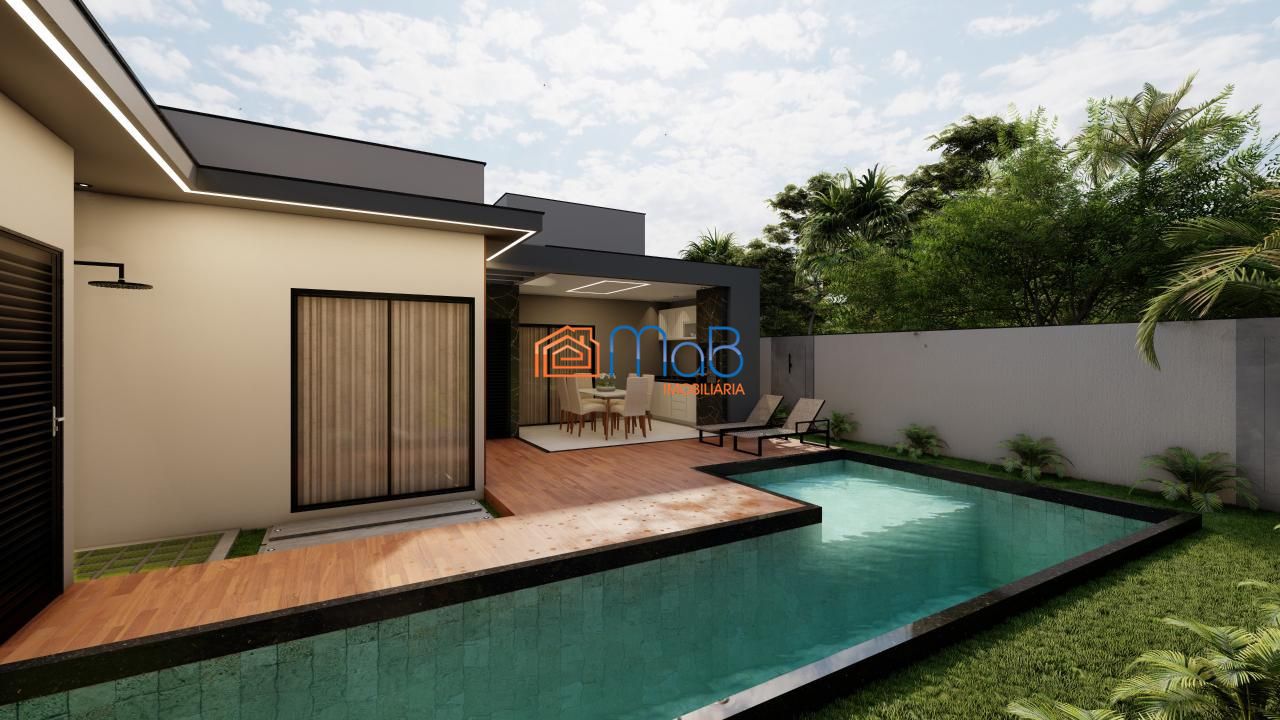 Casa linear com 4 suítes e área de lazer completa à venda no