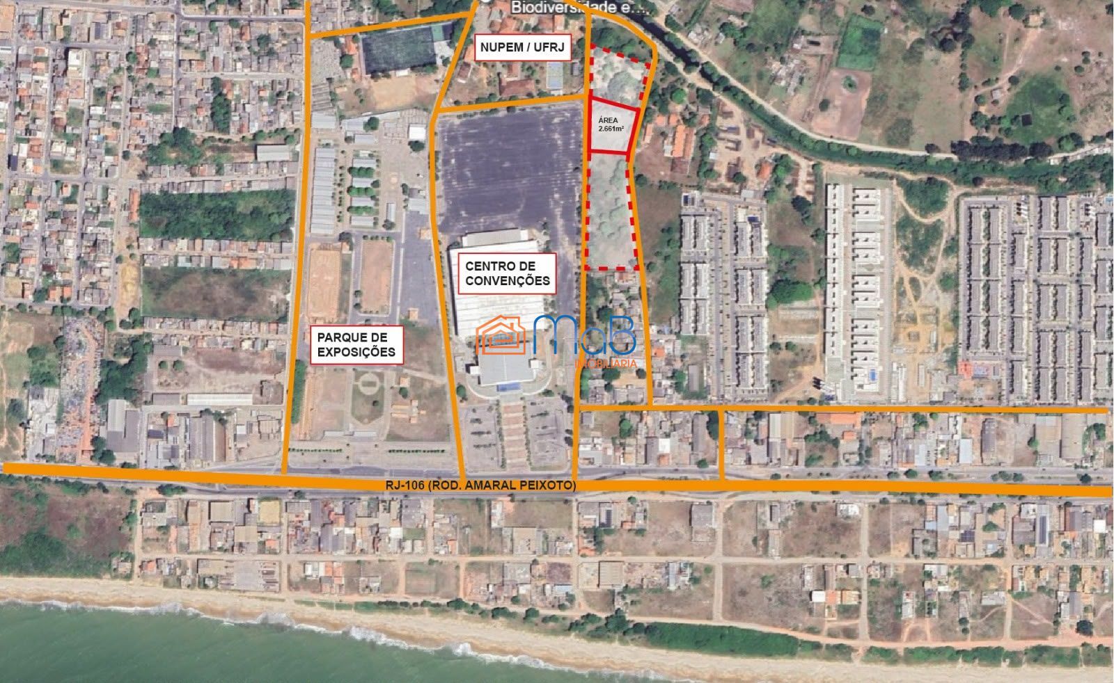 Área com 2.661m2 ao lado do centro de Convenções de Macaé