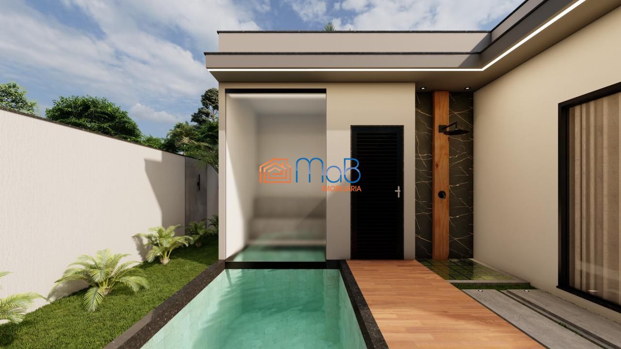 Casa linear com 4 suítes e área de lazer completa à venda no