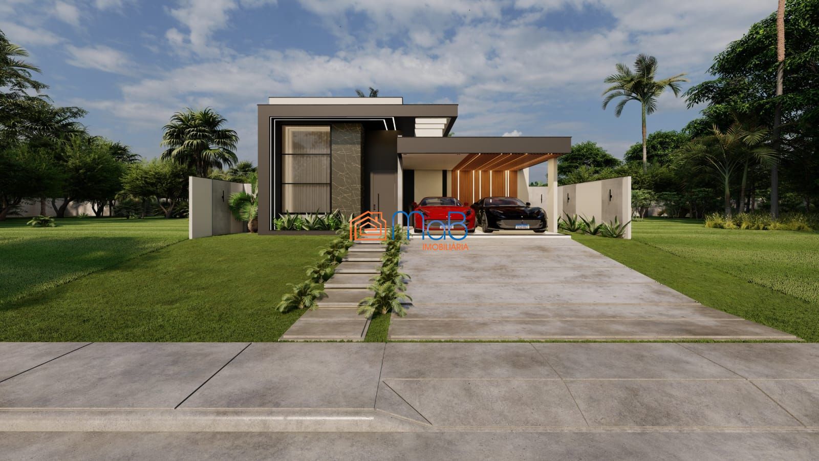 Casa linear com 4 suítes e área de lazer completa à venda no