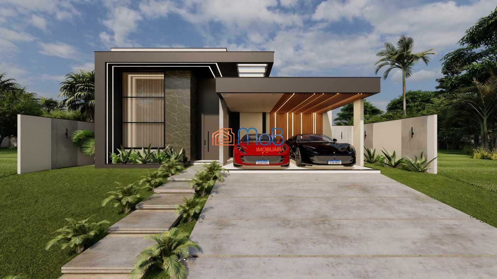 Casa linear com 4 suítes e área de lazer completa à venda no