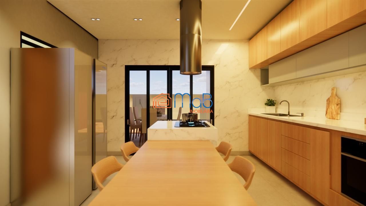 Casa linear com 4 suítes e área de lazer completa à venda no