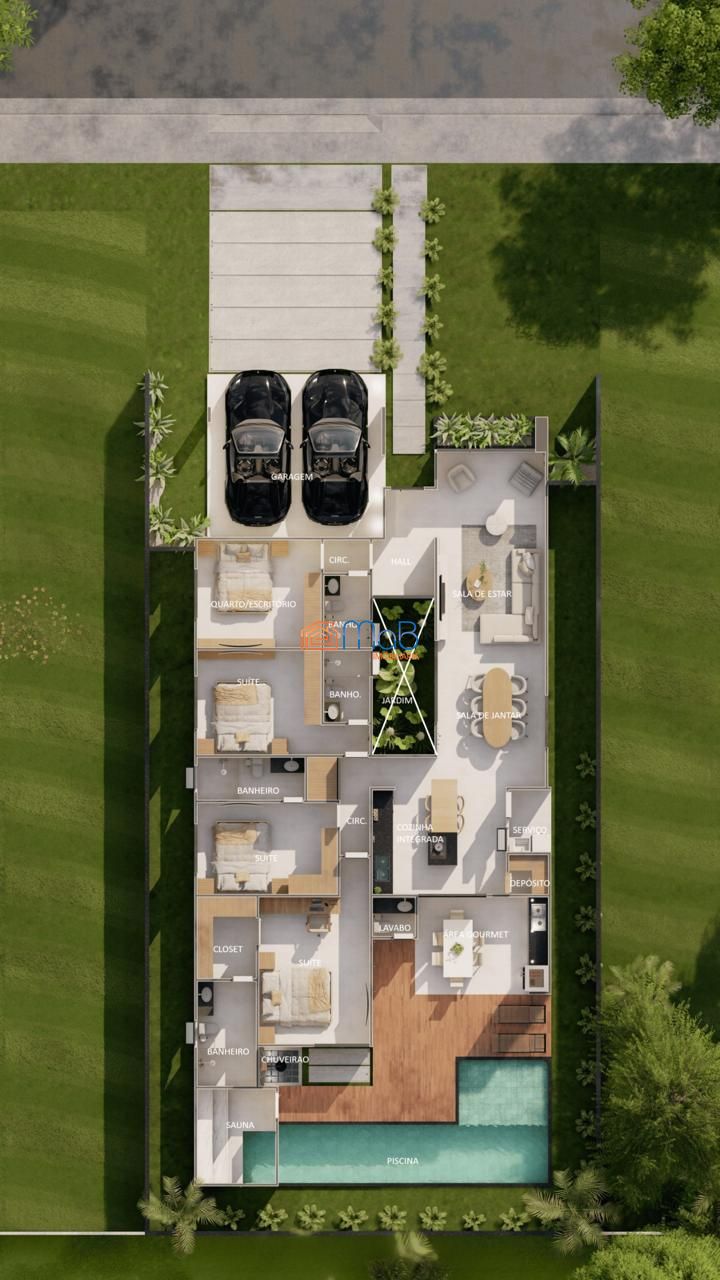 Casa Linear com 4 Suítes e Área de Lazer Completa à Venda no Viverde 1 – Rio das