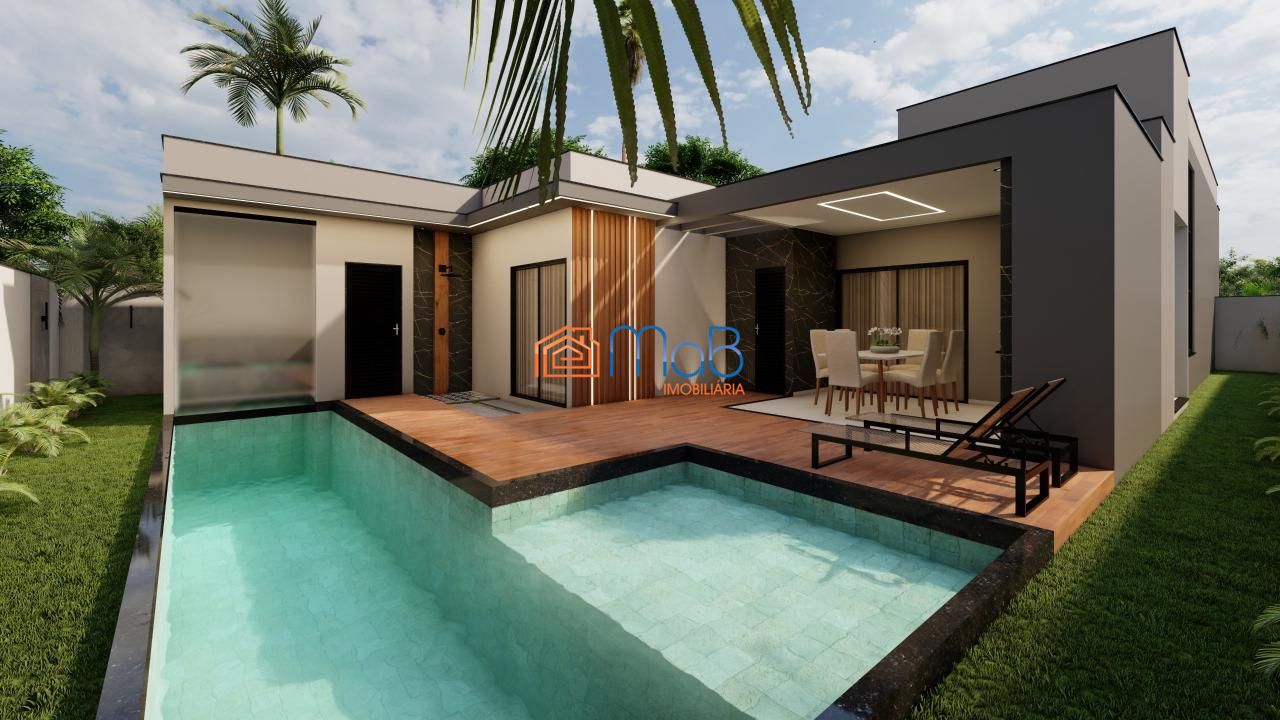 Casa linear com 4 suítes e área de lazer completa à venda no