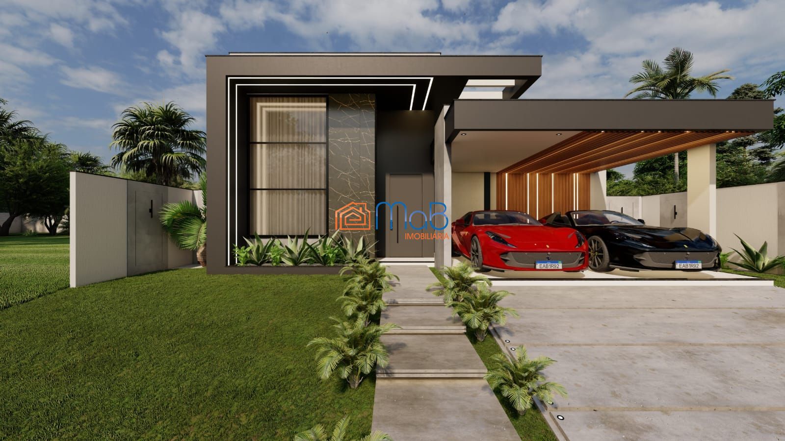 Casa linear com 4 suítes e área de lazer completa à venda no