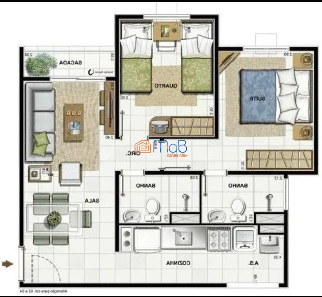 Apartamento à venda com 2 quartos, 50m² - Foto 13