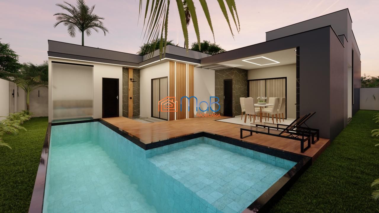 Casa linear com 4 suítes e área de lazer completa à venda no