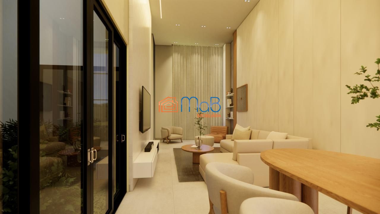 Casa linear com 4 suítes e área de lazer completa à venda no