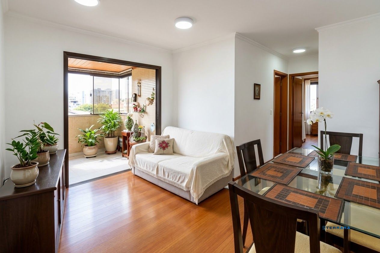 Apartamento mobiliado de 2 dormitórios com sacada churrasqueira, elevador vaga