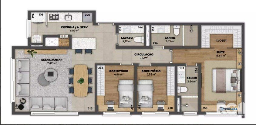 Apartamento, 3 quartos, à venda, 88 m², Estância Velha - Canoas — foto 2