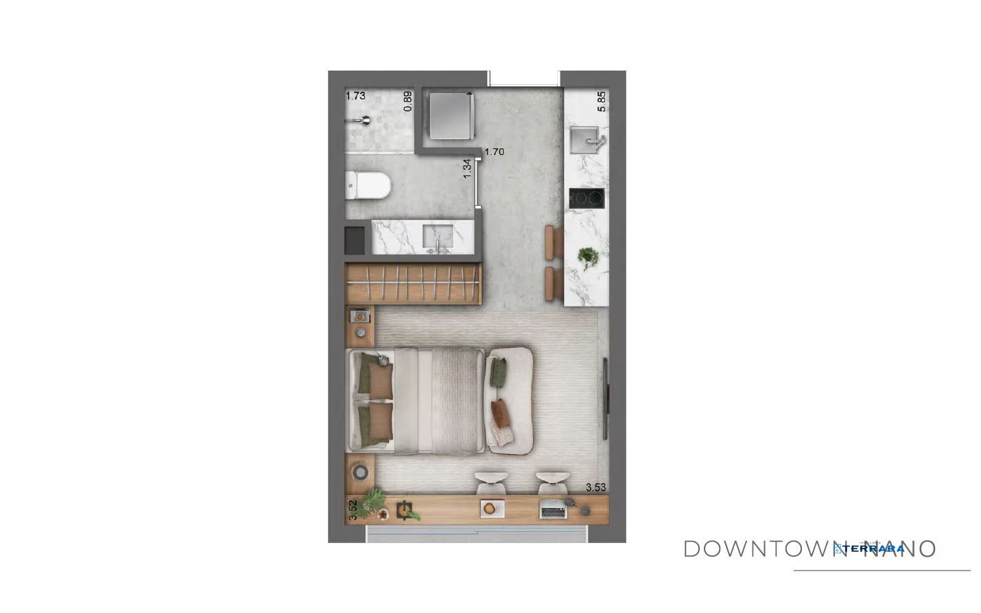 Loft, 1 suíte, à venda, 34 m², Cidade Baixa - Porto Alegre — foto 5