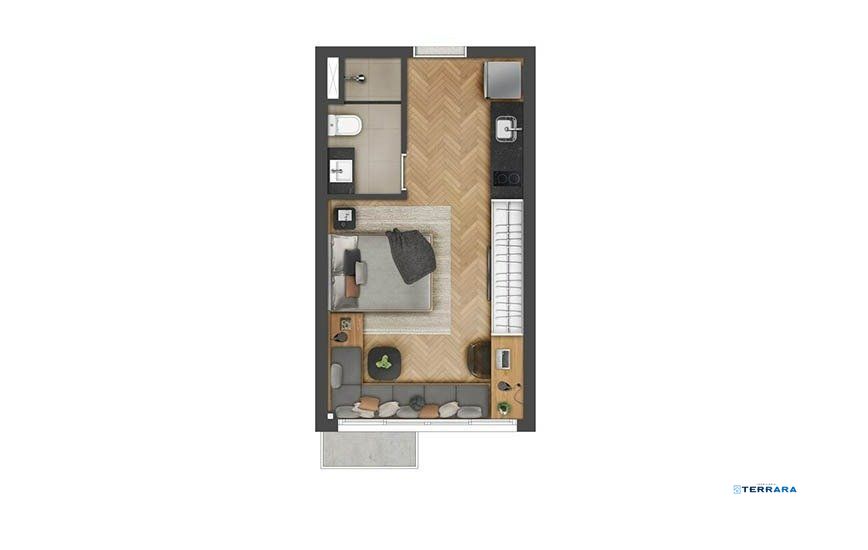 Loft no Go Cidade Baixa Apto CA56367301, 1 quarto, à venda, 28 m², Cidade Baixa - Porto Alegre — foto 5