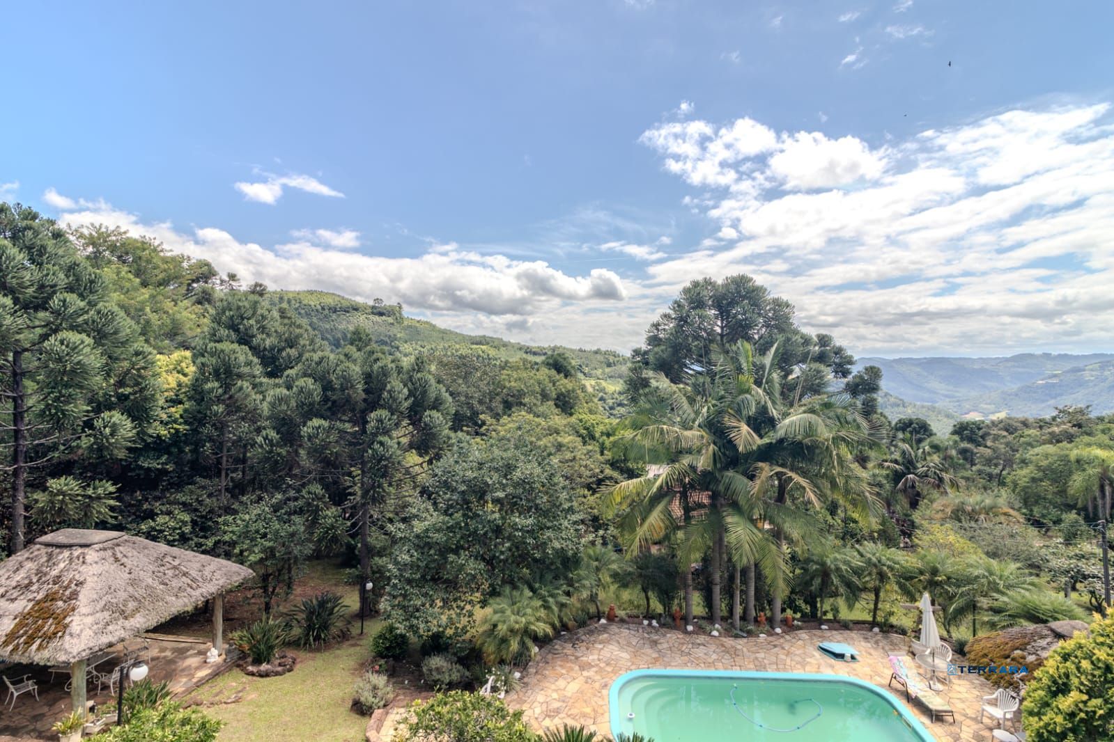 Vista da sacada da casa