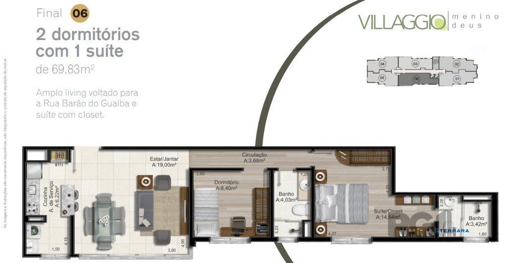 Apartamento, 2 quartos, à venda, 70 m², Menino Deus - Porto Alegre — foto 2