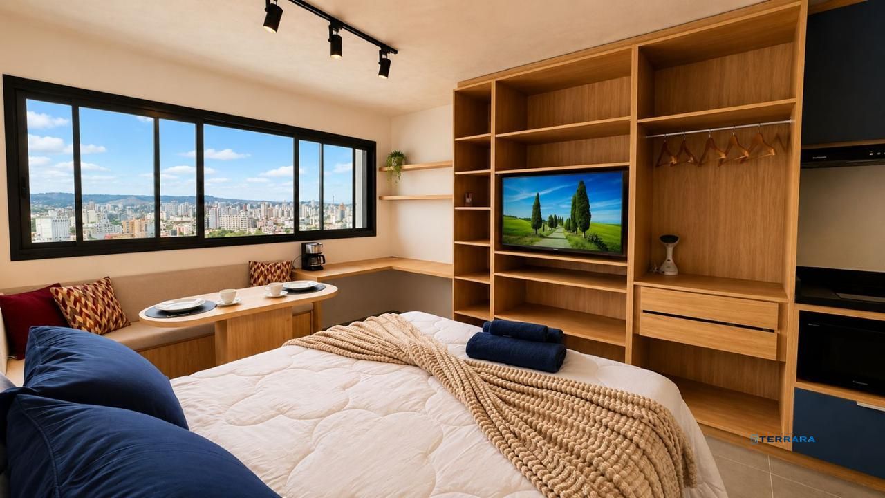 Studio, totalmente decorado e mobiliado na República, 574 - Cidade Baixa