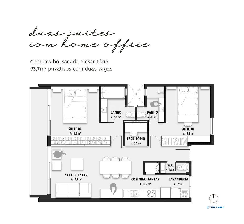 Apartamento no Habit.Ar, 2 quartos, à venda, 94 m², Petrópolis - Porto Alegre — foto 4