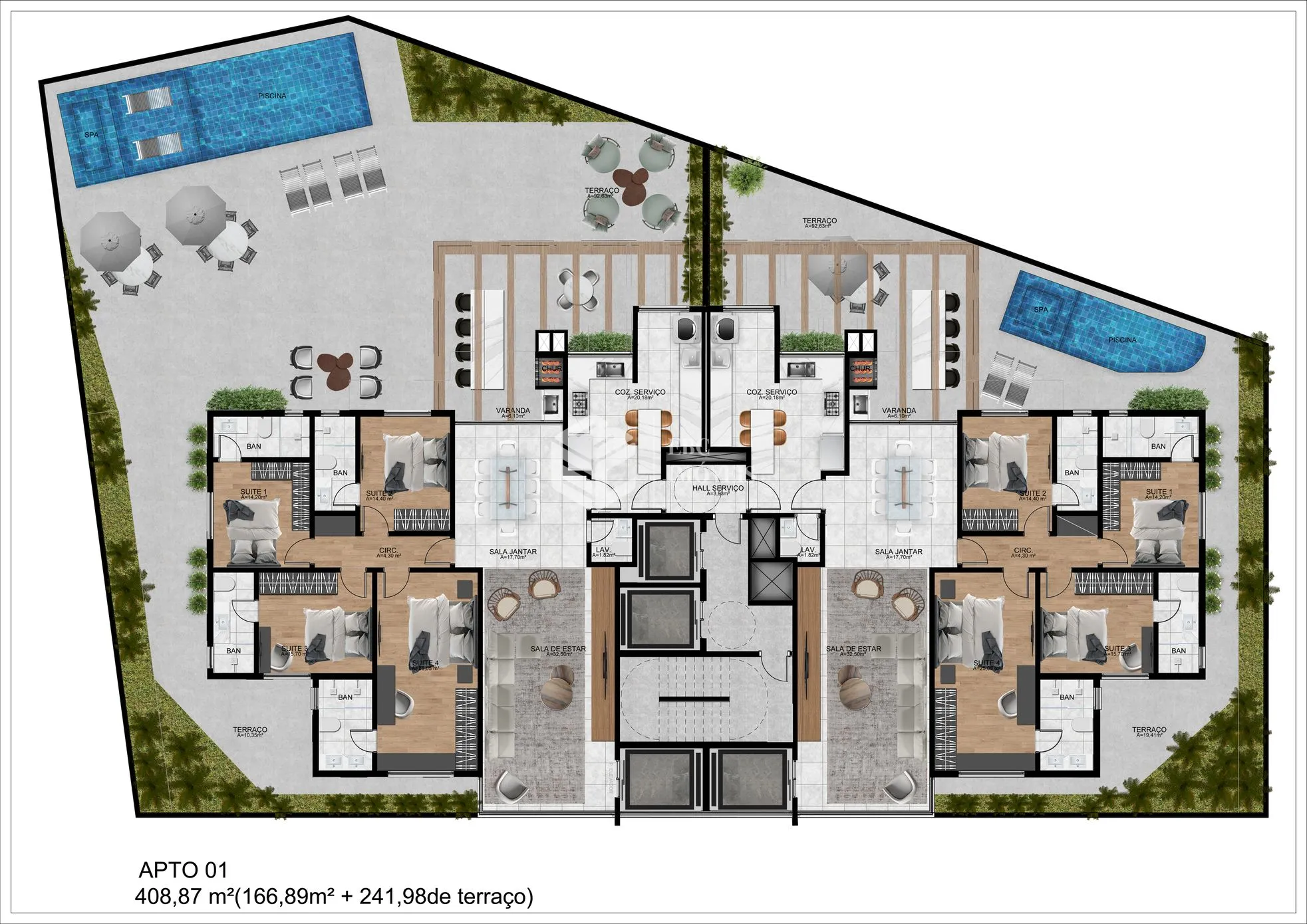Cobertura, 6 quartos, 361 m² - Foto 20