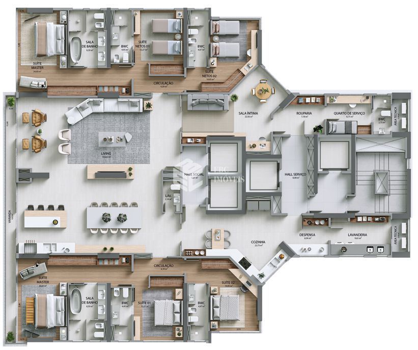 Apartamento, 5 quartos, 328 m² - Foto 12