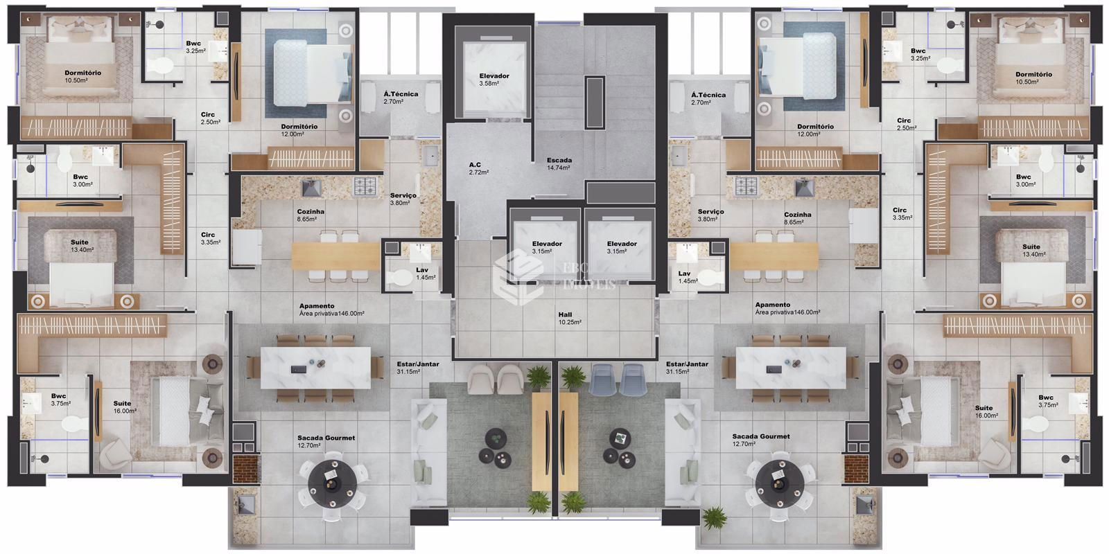 Apartamento, 4 quartos, 146 m² - Foto 15